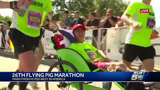 Teen battling rare disease pushes through to finish 13th Flying Pig Marathon