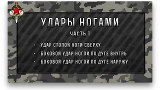 Рукопашный бой. Удары ногами – часть 1