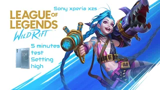 Test Game League of Legends Wild rift sony xperia xzs