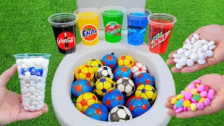 Football VS Coca Cola, Fuse Tea, Fanta, Fruko, Pepsi, Popular Sodas and Mentos in the toilet