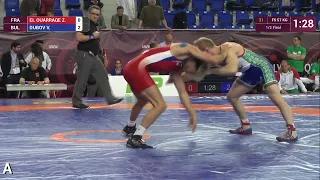 1/2 FS - 57 kg: V. DUBOV (BUL) df. Z. EL OUARRAQE (FRA) by TF, 12-0