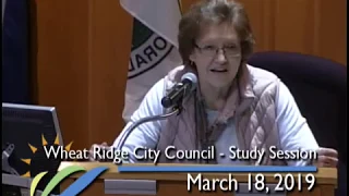 Wheat Ridge City Council Study Session 3-18-19