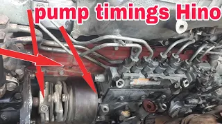 6 cylinder diesel engine pump timing set plate replacement  Hino HO7D | Habib Mechanic