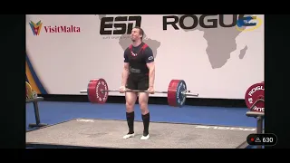 Croatia Velika Gorcia European classic powerlifting deadlift 315kg