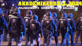 POLIZEI-GROßEINSATZ in Wiener Innenstadt | AKADEMIKERBALL 2024