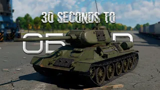 30-ти секундный обзор Т-34-85 в War Thunder