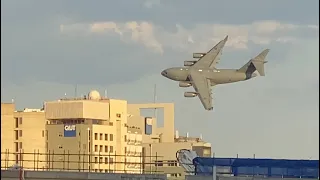 RAAF C-17 Globemaster Flyover Brisbane Riverfire 2021