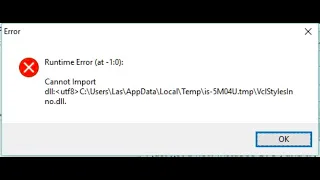 SOLVED! "Runtime Error (at -1:0): Cannot Import DLL…"