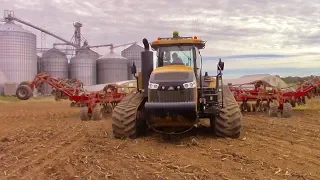 600 HP CHALLENGER MT875E Tractor Seeding Wheat at 9.5 MPH