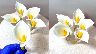 Calla Lily Cake Topper Tutorial for Beginners at Home