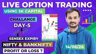 Today Live Intraday Trading with low capital | 14 June  | option trading #nifty #trading #banknifty