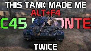 This tank made me ALT+F4... TWICE! (C45 Bisonte) | World of Tanks