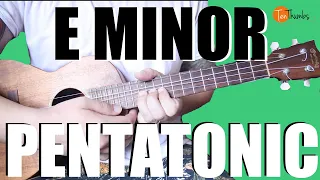 E Minor Pentatonic Scale All 5 Shapes! - Ukulele Tutorial with Scales, Music Theory