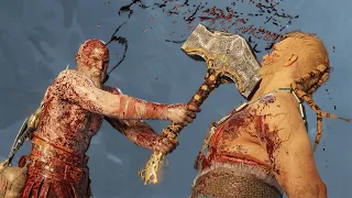 Kratos uses THOR'S HAMMER and kills his Son (God of War PC Mod) - Mjölnir Weapon Mod