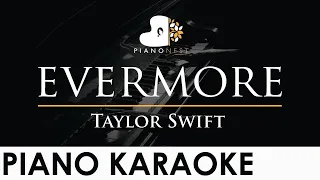 Taylor Swift - evermore - Piano Karaoke Instrumental Cover with Lyrics