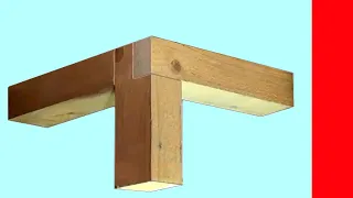 Dřevěné rohové spoje, spojení 3 dřevěných trámů, Wood Joining Techniques