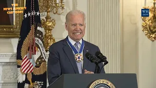 Anniversary: Obama gives Presidential Medal of Freedom to Biden.