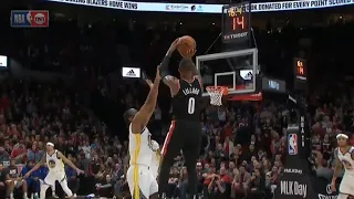 Damian Lillard INSANE Game Tying Three vs Warriors