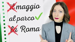 OMISSIONE dell'ARTICOLO in italiano: Quando NON si usa l'articolo con Nomi Propri e Complementi! 🇮🇹