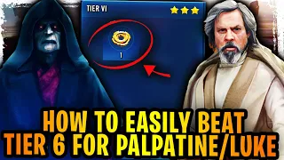 FINAL TIER OF PALPATINE AND LUKE EVENT! HOW TO EASILY BEAT TIER 6 FOR ULTIMATE ABILITY MATERIALS!