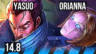 YASUO vs ORIANNA (MID) | 800+ games, Dominating | NA Grandmaster | 14.8