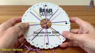 Making a Kumihimo cord with 16 yarns