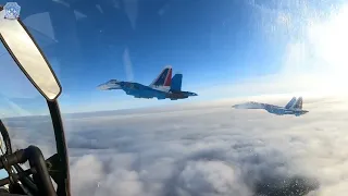 Sukhoi Su-35 (Сухой Су-35, NATO reporting name: Flanker-E) in flight