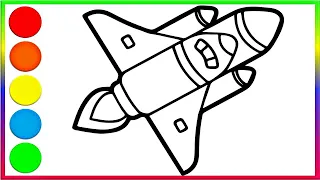 space rocket Dress for Girl Drawing, Painting and Coloring for Kids, Toddlers_How to Draw, Paint Ba