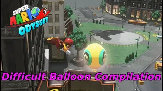 Super Mario Odyssey - Difficult Balloon Compilation (Luigi's Balloon World)