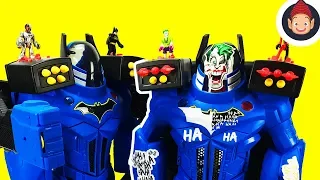 Imaginext Batman DC Super Friends Batbot Extreme Battles Joker Robot and Harley Quinn - Toy Video