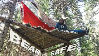 Bear Safe Hammocking in Grizzly Territory Day 21 & 22 of 30 Day Survival Challenge Canadian Rockies