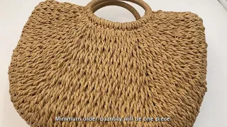 Product introduction: straw bag moon shape