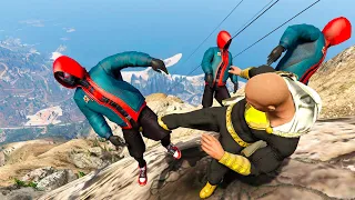 GTA V - Best Extreme Ragdolls And Fails V.2 (Miles Morales VS Black Adam Mountain Match)