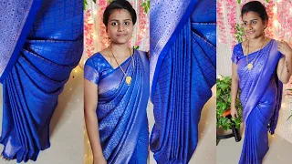 Saree draping in tamil/புடவை கட்டுவது எப்படி/saree pleating in tamil