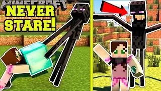 Minecraft: *NEVER* LOOK AT ENDERMAN'S EYES! - ENDERMAN SECRET TREASURE - Custom Map