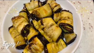 Очень вкусные рулетики из баклажанов! Super yummy Eggplant rolls!