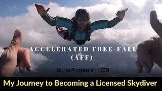 My Journey to Becoming a Licensed Skydiver (Accelerated freefall AFF Course Progression) 2019