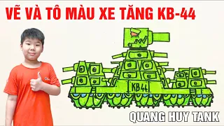 VẼ VÀ TÔ MÀU XE TĂNG KB-44 | Quang Huy Tank