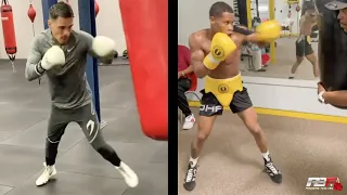 GEORGE KAMBOSOS JR VS DEVIN HANEY SIDE-BY-SIDE TRAINING FOOTAGE COMPARISON - WHO WINS?