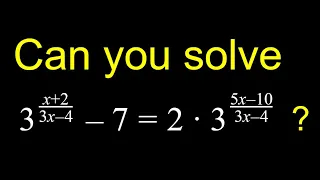 Solving a Nice Exponential Equation from Romania