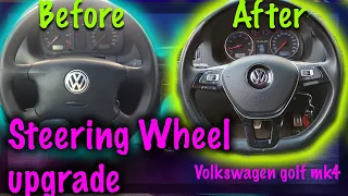 volkswagen golf mk4 steering wheel upgrade mk7 mk8