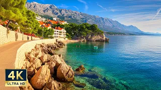 Brela Croatia 4K Makarska Riviera Walking Tour 2024