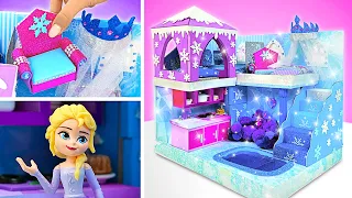 DIY Elsas ultimatives Mini-Schloss mit Wasserrutsche und eisigem Pool aus Pappe❄️🏰