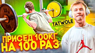 ПРИСЕД 100 КГ НА 100 РАЗ С TATWOLE