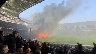 FEYENOORD FANS WITH INSANE PYRO | Feyenoord vs Ajax | De Klassieker