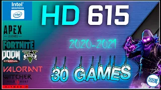 *Intel HD 615 in 30 GAMES     (Intel Core m3-7Y30,  i5-7Y57, i7-7Y75 IGPU TEST)   | 2021