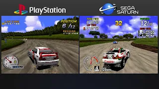 Sega Saturn vs PlayStation - Sega Rally Championship vs Rally De Africa (Graphics Comparison)