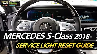 Mercedes S-Class 2018 2019 2020 2021 - Service Light Reset