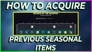 How To Acquire Previous Seasonal Pass Items From Destiny 2 Season Of The Haunted | Fixed!