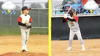 BASE HIT and PITCHING in FIRST LITTLE LEAGUE BASEBALL GAME! ⚾️